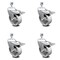 Service Caster Semi Steel Swvl TS Caster w/RB w/4" Wheel&1/2" Stem-4 Swvl w/TTL BRK, 4PK SCC-TSTTL20S415-SSR-121315-4 - alternate 1